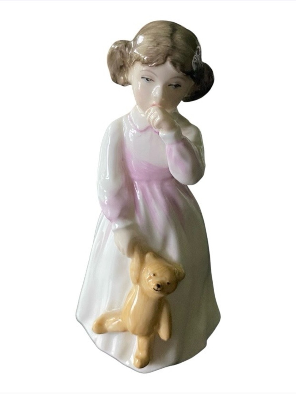 Vintage Royal Doulton Figurine HN3435 England Daddy’s Girl Teddy Bear 4.5” 1993